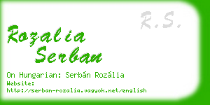 rozalia serban business card