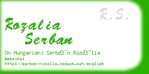 rozalia serban business card